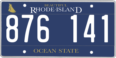 RI license plate 876141