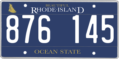 RI license plate 876145