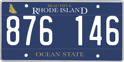 RI license plate 876146