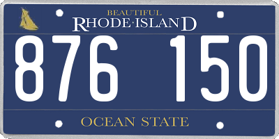 RI license plate 876150