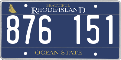 RI license plate 876151