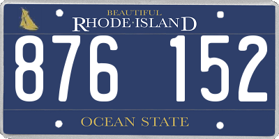 RI license plate 876152