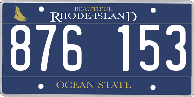 RI license plate 876153