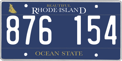 RI license plate 876154