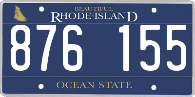 RI license plate 876155