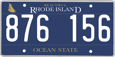 RI license plate 876156
