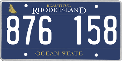 RI license plate 876158