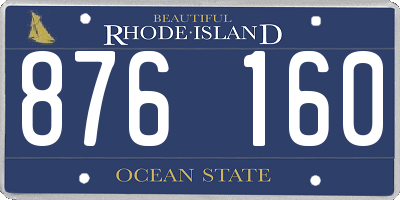 RI license plate 876160