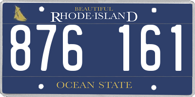 RI license plate 876161