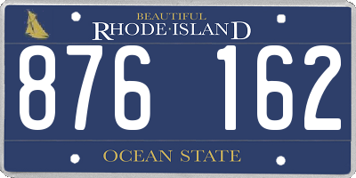 RI license plate 876162