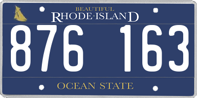 RI license plate 876163