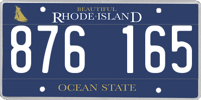 RI license plate 876165