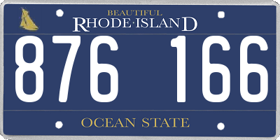 RI license plate 876166
