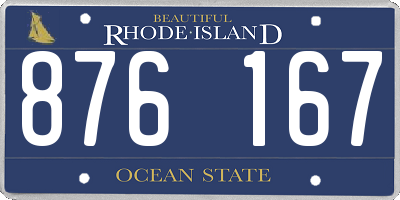 RI license plate 876167