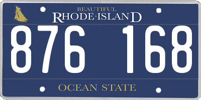 RI license plate 876168