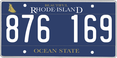 RI license plate 876169