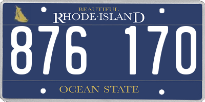 RI license plate 876170
