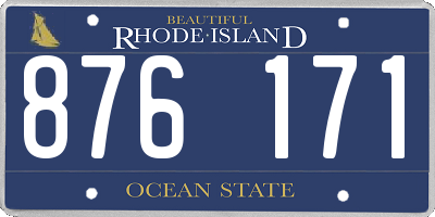 RI license plate 876171