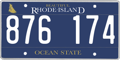 RI license plate 876174
