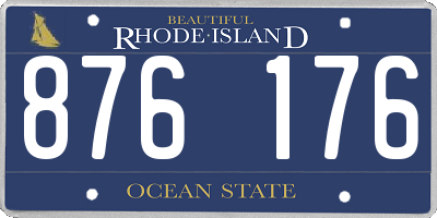 RI license plate 876176