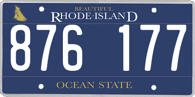 RI license plate 876177