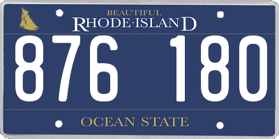 RI license plate 876180