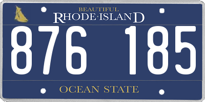 RI license plate 876185