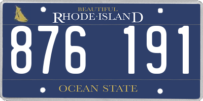 RI license plate 876191