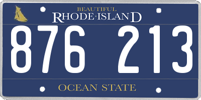 RI license plate 876213