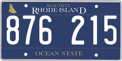 RI license plate 876215