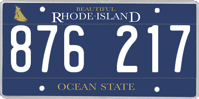 RI license plate 876217
