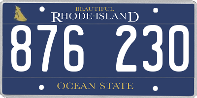 RI license plate 876230