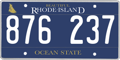 RI license plate 876237