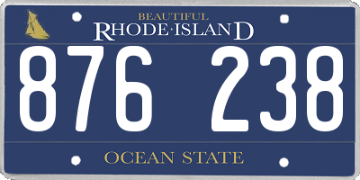RI license plate 876238