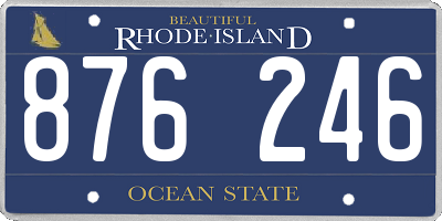 RI license plate 876246
