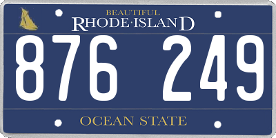 RI license plate 876249