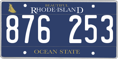 RI license plate 876253