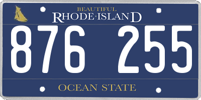 RI license plate 876255