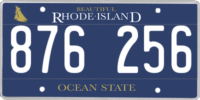 RI license plate 876256