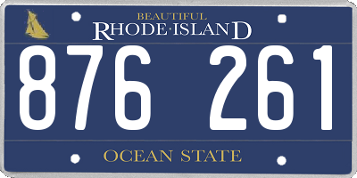 RI license plate 876261