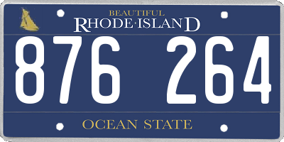 RI license plate 876264