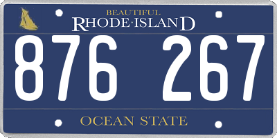RI license plate 876267