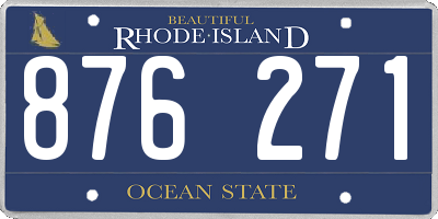 RI license plate 876271