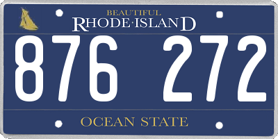 RI license plate 876272
