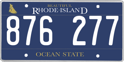 RI license plate 876277