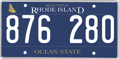 RI license plate 876280