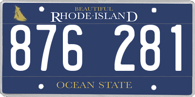 RI license plate 876281