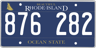 RI license plate 876282