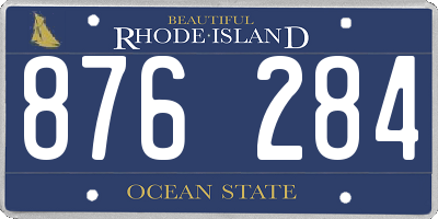 RI license plate 876284