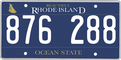 RI license plate 876288
